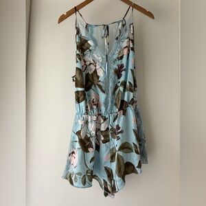 VS Romper Blue Size S Lace Bridal Collection Honeymoon NWOT